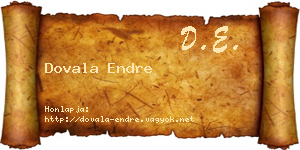 Dovala Endre névjegykártya